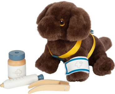 Spielset Hund mit Tasche und Pflege-Set