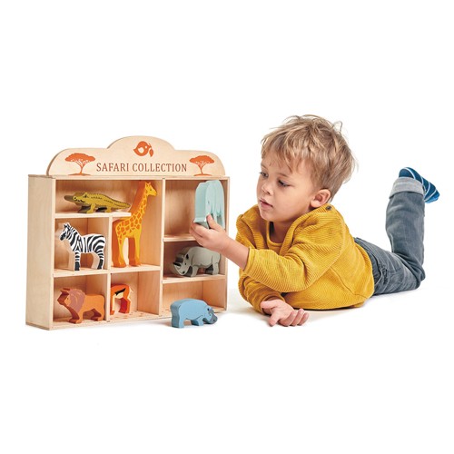 Tender Leaf Holzklötze Für Kinder – 17-teiliges Set, Beidseitig Bedruckt, Thema Haus & Garten