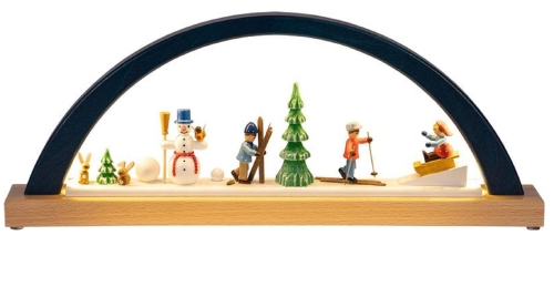 Richard Glässer Schwibbogen Winterkinder  LED-Beleuchtung -