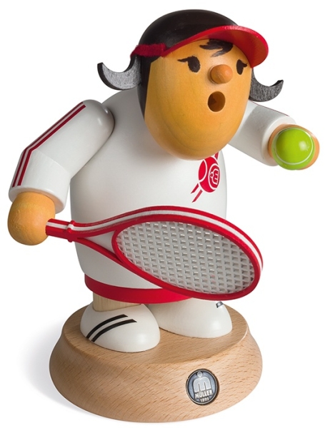 Müller Seiffen  -  Müllerchen Räuchermännchen Tennisspielerin
