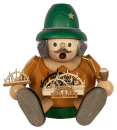 Richard Glässer Räuchermännchen klein sitzend 14 cm - Schwibbogenverkäufer